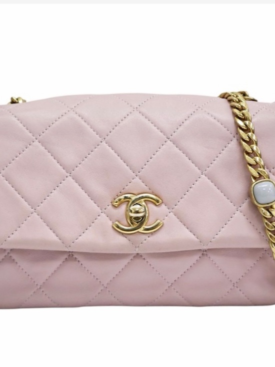 CHANEL Handbags - CHANEL Soft Pink Classic Quilted Lambskin Shoulder Bag with Gold Chain